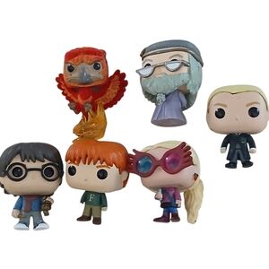 Harry Potter Funko Mystery Minis Lot of 6 - Rare Fawkes & Luna Lovegood